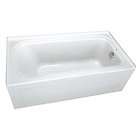 proflo pfs7242lskwh white 72 x 42 alcove soaking bath tub