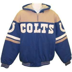  Mens Indianapolis Colts Full Zip Hooded Jacket Sports 