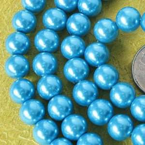   Pearl Loose Beads 30 Inch   HY2 Ocean Blue 10mm Arts, Crafts & Sewing