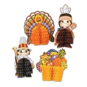  Thanksgiving Playmates Mini 5 inch Centerpiece Set of 4 