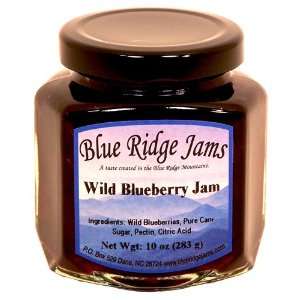 Blue Ridge Jams Wild Blueberry Jam, Set of 3 (10 oz Jars)  
