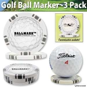 Trademark Global 10 BM3 3 Ball Mark Poker Chip Golf Ball Marker Set of 