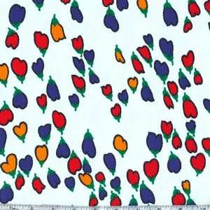  58 Wide Cotton Pique Buds White Fabric By The Yard Arts 