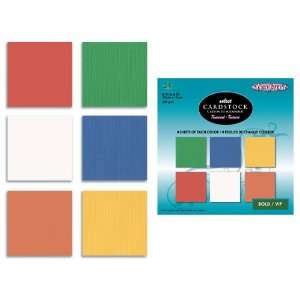 Textura Cardstock Pad, 6 Inch x 6 Inch Textured Select Cardstock, Bold 