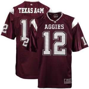  Texas A&M Aggies #12 Youth Maroon Rivalry Football Jersey 