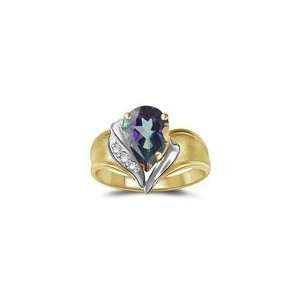   Cts Mystic Green Topaz Womens Ring in 14K Two Tone Gold 4.5 Jewelry