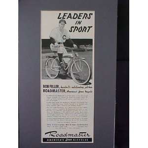 Bob Feller Cleveland Indians Ace Pitcher 1941 Roadmaster Advertisement 