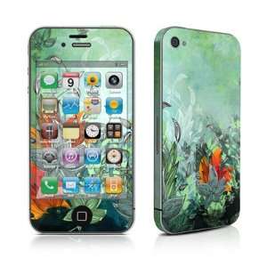 Sea Flora Design Protective Skin Decal Sticker for Apple iPhone 4 / 4S 