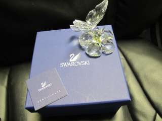 NEW Swarovski 840190 Crystal Butterfly on Flower Figure + Certificate 