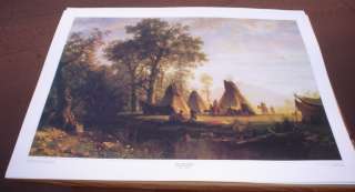 Indian Encampment by Albert Bierstadt   31 X 23 Print  