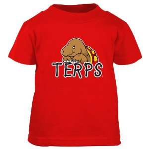  Maryland Terrapins Red Infant Mascot T shirt Sports 