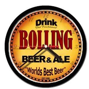  BOLLING beer and ale cerveza wall clock 