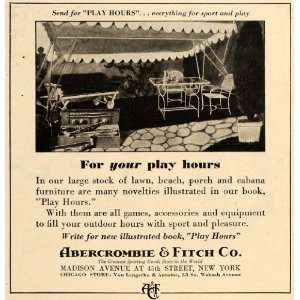   Ad Abercrombie & Fitch Co. Outdoor Furniture Porch   Original Print Ad