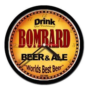  BOMBARD beer and ale cerveza wall clock 