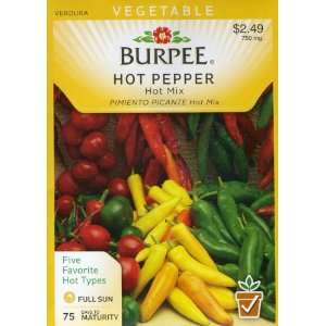    Burpee 55905 Pepper, Hot Mix Seed Packet Patio, Lawn & Garden