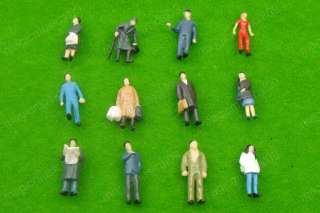 12pcs HO Scale 187 Model People All Standing Painted Figures  