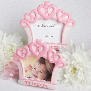   Princess Crown Placecard Frame Favors 1st Birthday Girl Baby Shower