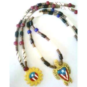  Puerto Rican Flag Sea Turtle or Sun Necklace Everything 