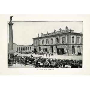  1902 Print Casino Gala Day Festival Florence Italy Column 