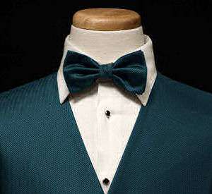 Tuxedo Vest & Tie   Herringbone   Teal  