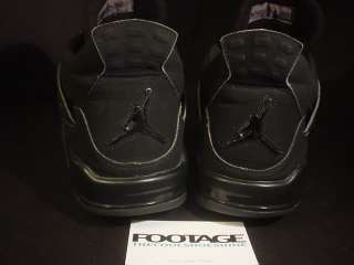 2006 Nike Air Jordan IV 4 Retro BLACK CAT LIGHT GRAPHITE GREY SILVER 