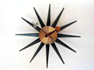 George Nelson Black Sunburst Clock Modern & Classic  