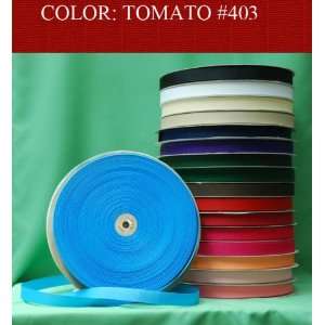  50yards SOLID POLYESTER GROSGRAIN RIBBON Tomato #403 3/8 