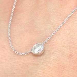 50 ct 14k White Gold Round Cut Real Diamond Solitaire Pendant 