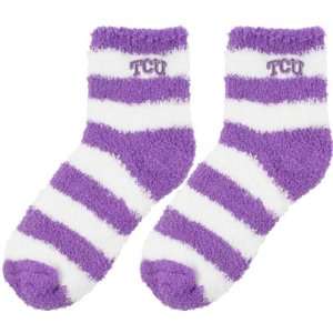   TCU Horned Frogs Womens Pro Stripe Sleep Soft Socks Sports