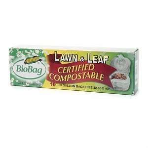  BioBag Compostable Lawn and Leaf Bags 33 Gallon, 10 ea 