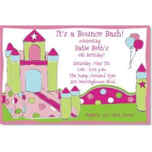  My Pink Bounce House Invitations