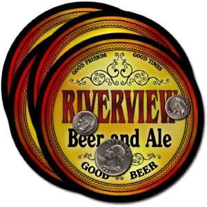  Riverview , WI Beer & Ale Coasters   4pk 