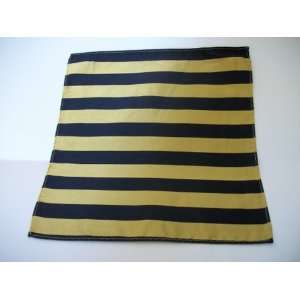  Silk formal pocket square gold and black stripe Alpha Phi 
