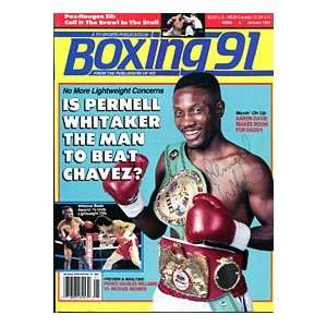   Pernell Whitaker Autographed / Signed Boxing Magazine 
