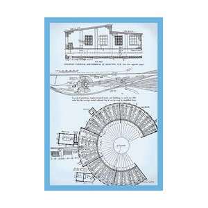 Canadian National Roundhouse 12x18 Giclee on canvas 