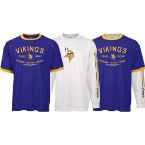  Minnesota Vikings Purple/White Team Up Short Sleeve/Long 