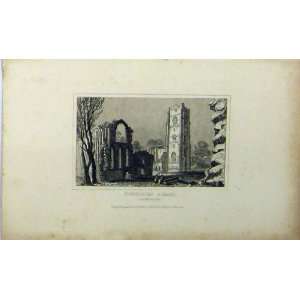  View Fountains Abbey Yorkshire C1848 Dugdales Print