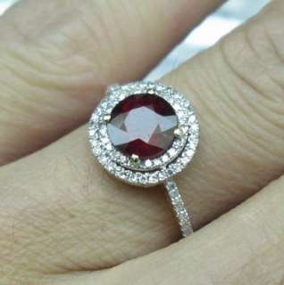 Solid 14K Gold Natural Blood Ruby & Diamond Ring $2,700  