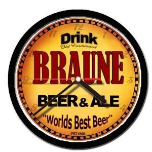  BRAUNE beer and ale cerveza wall clock 