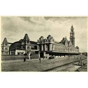  1906 Print Architecture Railway Brazil Terminal Sao Paulo 