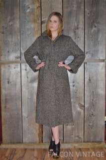   Hourihan Tweed 100% Wool Swing Dress Dolly Jacket Coat Medium/Large