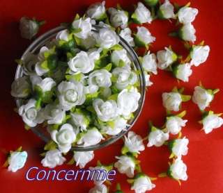 100 Mini Silk Rose Head Wedding Decoration Table WHITE  