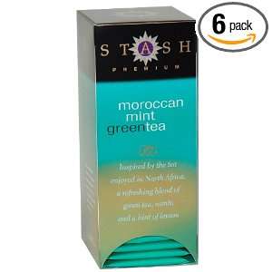 Stash Premium Moroccan Mint Green Tea, Tea Bags, 30 Count Boxes (Pack 