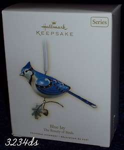 2007 Hallmark BLUE JAY #3 The Beauty of BIRDS Series Ornament FREE 