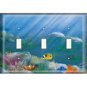    Three Switch Plate   Fish In The Deep Blue
