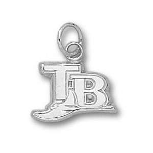  Tampa Bay Rays Solid Sterling Silver TB 3/8 Pendant 