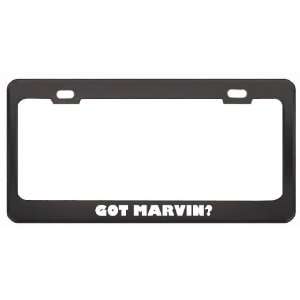 Got Marvin? Girl Name Black Metal License Plate Frame Holder Border 