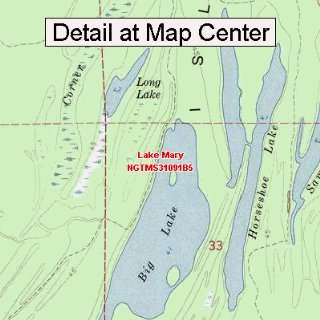 USGS Topographic Quadrangle Map   Lake Mary, Mississippi 