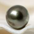 Peacock TAHITIAN Round South Sea PEARL cultured 1.826 g / 10.93 mm 