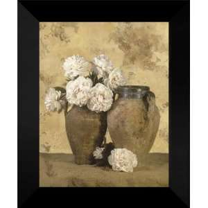  Brian White FRAMED 15x18 Vases With White Peonies I 